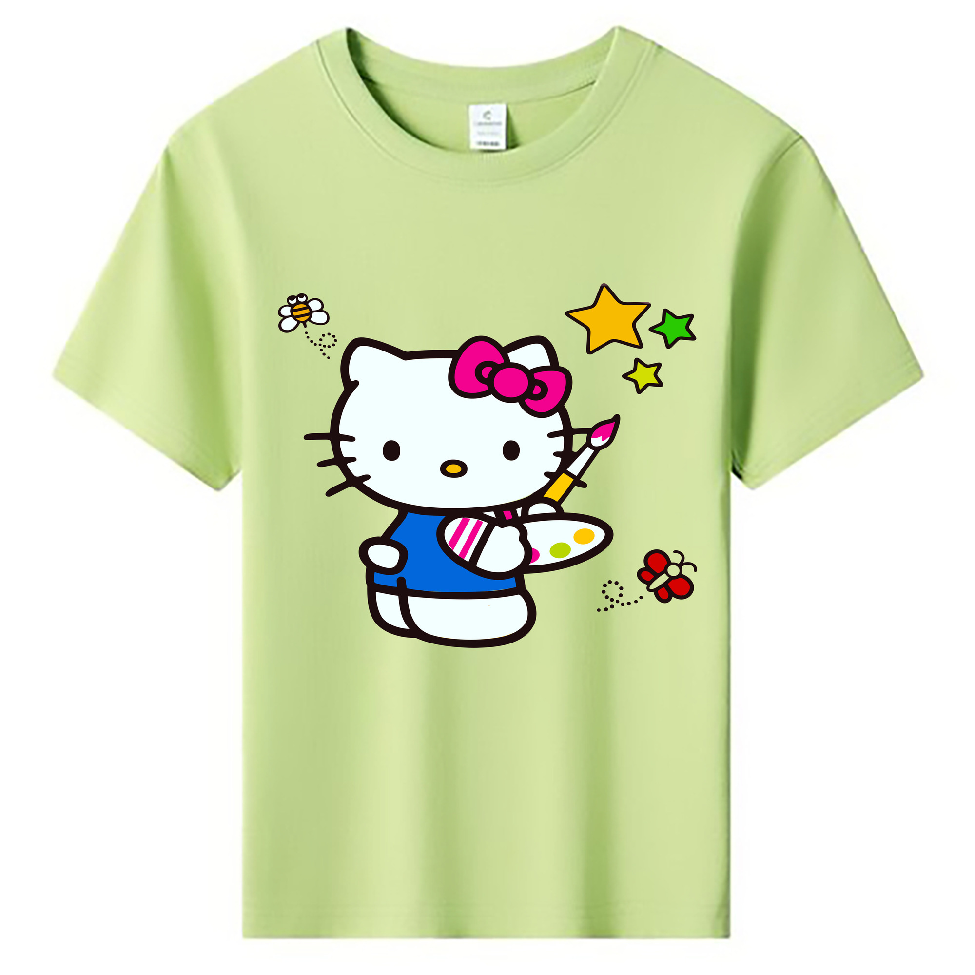 （画像用） Hello Kitty ハローキティ 綿100％キッズTシャツ（フロントプリント）